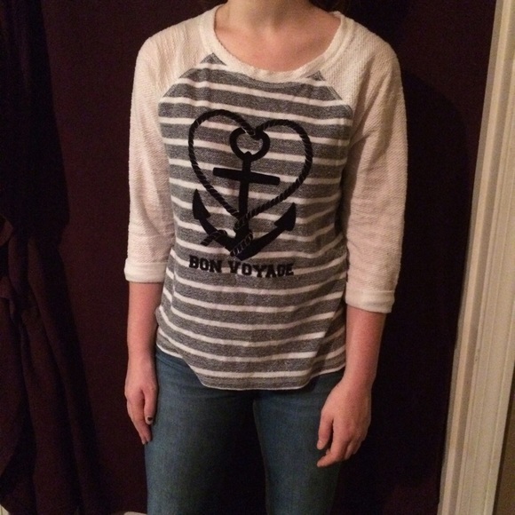 Bon voyage anchor striped shirt - Picture 4 of 4