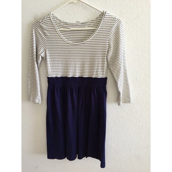 H&M Striped Navy Blue Dress - Picture 2 of 3