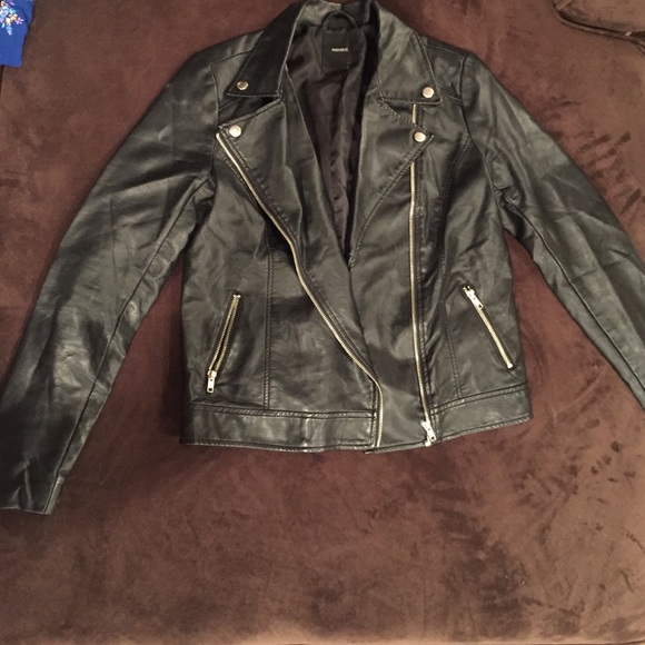 Black leather jacket