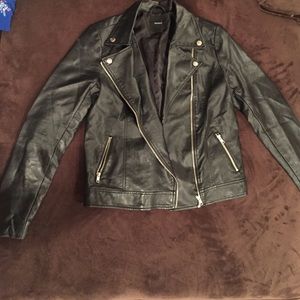 Black leather jacket