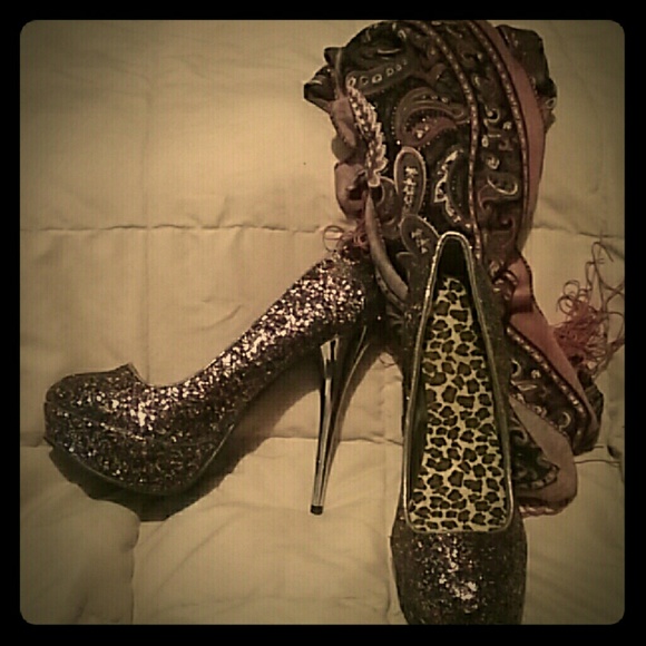 glittery heels