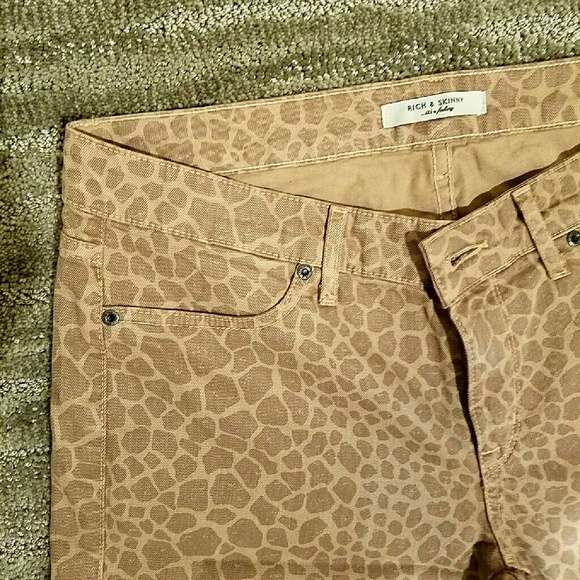 Rich and Skinny Tan Zebra Skinny Jeans