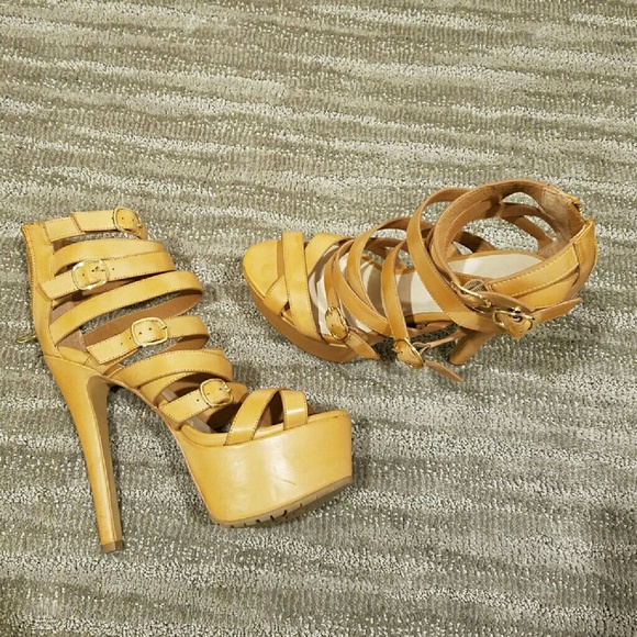 Zigi Soho Tan Platform Heels