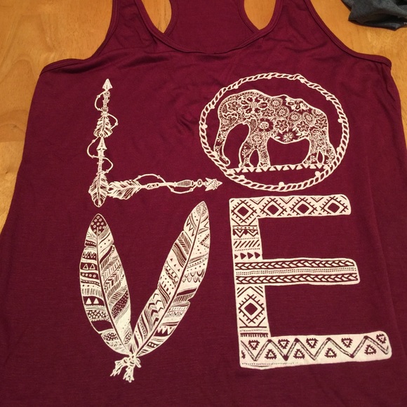Burgundy tank top