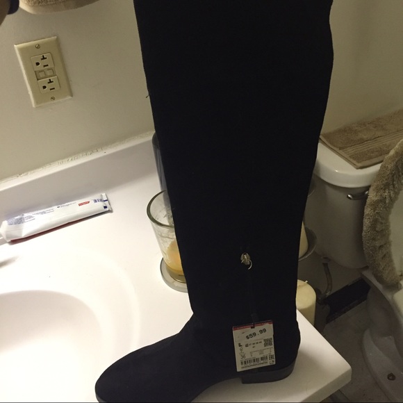 ZARA knee high black boots