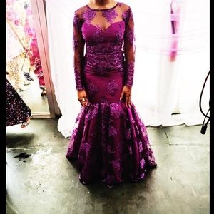 Purple Lace Gown