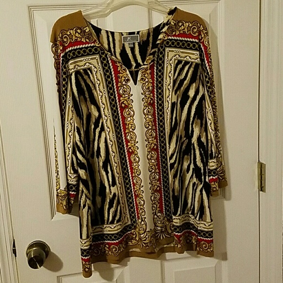 JM collection tunic with chain detailing sz L