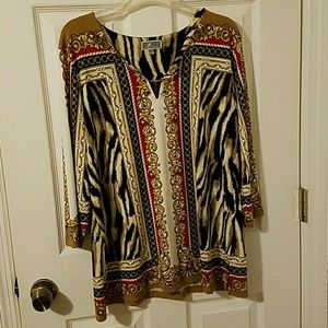JM collection tunic with chain detailing sz L