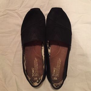 Black Canvas Women's Toms size 9