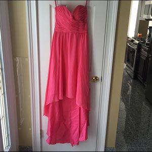 Mori Lee High Low Strapless Dress