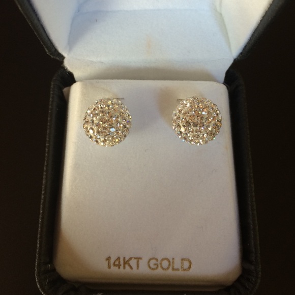14 KT Gold Bling Earrings - Picture 1 of 3
