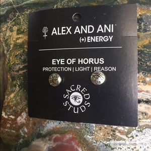 Alex and Ani eye of Horus stud earrings brand new