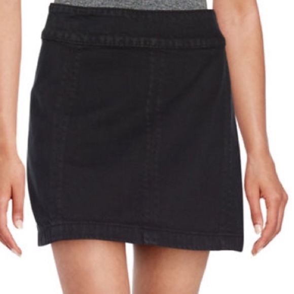 Black free people zip to it skirt