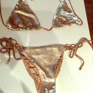 XL Beach Bunny Swimsuit in Gold