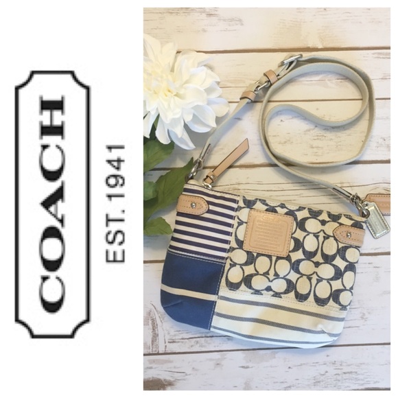 Coach Handbags - Coach Canvas Nautical Design Crossbody
