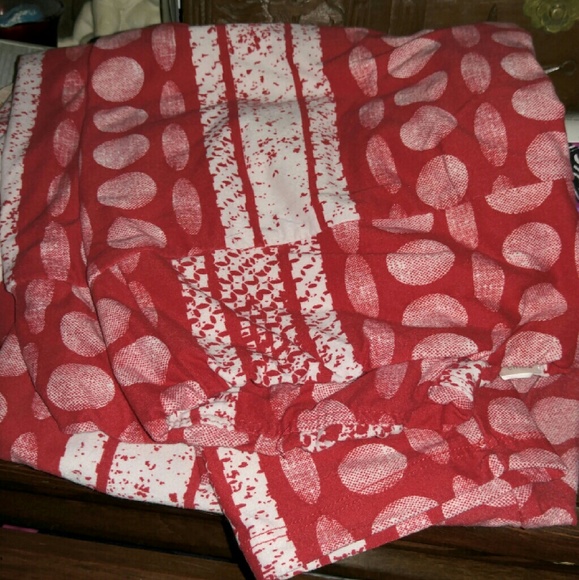 TC Red white LuLaRoe leggings