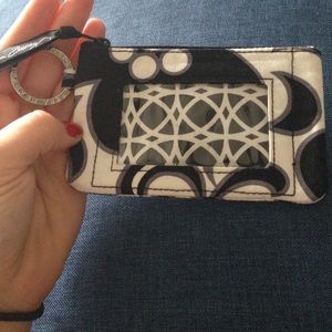 Vera Bradley Black and white ID holder