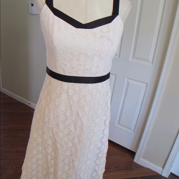 Ann Taylor Loft Ivory Lace dress. Worn once!