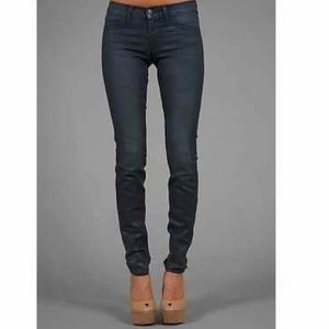 J Brand skinny waxed leggings "Smokestack" 24