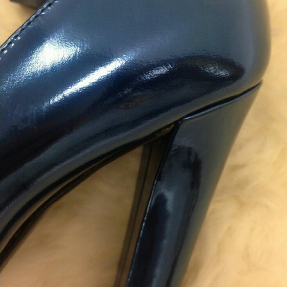 Alexander Wang metalic blue loafer heels size 7.5 - Picture 4 of 4