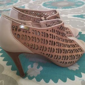 Calvin Klein nude heels/booties