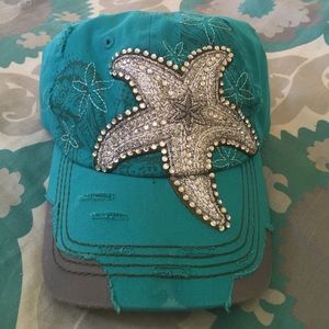 Rhinestone Starfish Cap
