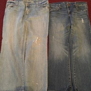 2 pair of American eagle jeans