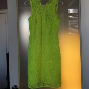 J. Crew Collection Sleeveless lace yellow dress