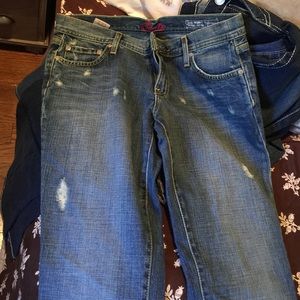 Blue cult jeans pre-fabricated holes in pockets