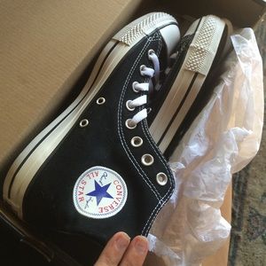 Black converse high top shoes
