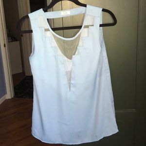 Toni Baby Blue Low V Neck Blouse