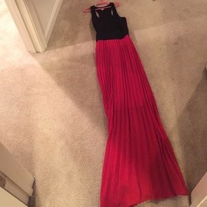 Red and black maxi dress. Princess inspired.