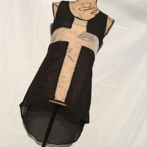 Sheer Cross Hi-Low Tank w/ Open Back - Small