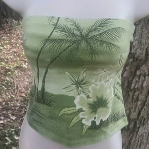Beach scene tube top