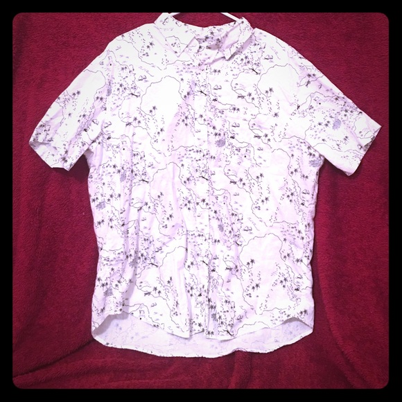 Merona xl men's patterned short sleeve button down