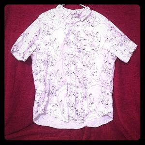 Merona xl men's patterned short sleeve button down