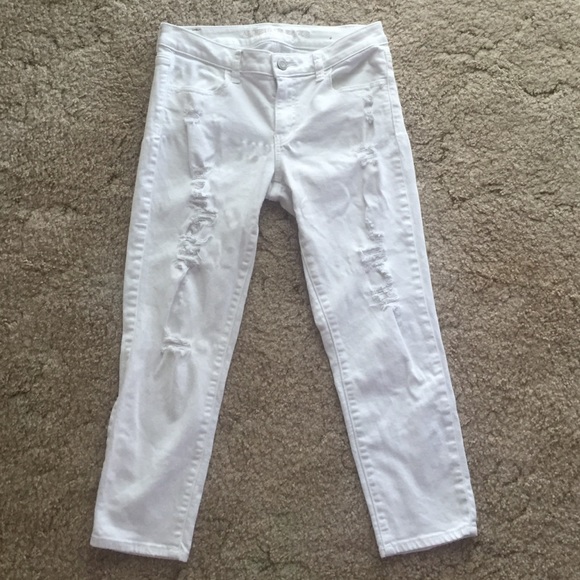 White AE Jegging Crops