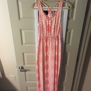 Coral maxi dress that has only been worn twice