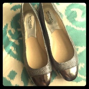 Michael Kors Silver Ballet Flats