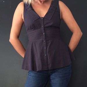 Anthropologie odille button down peplum top size 4