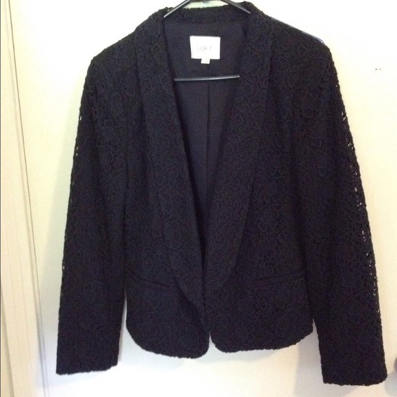 Loft Navy Lace Blazer