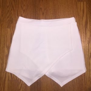White High Waisted Skort