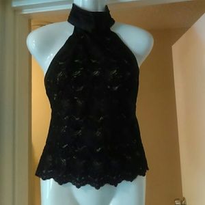 Lace halter top