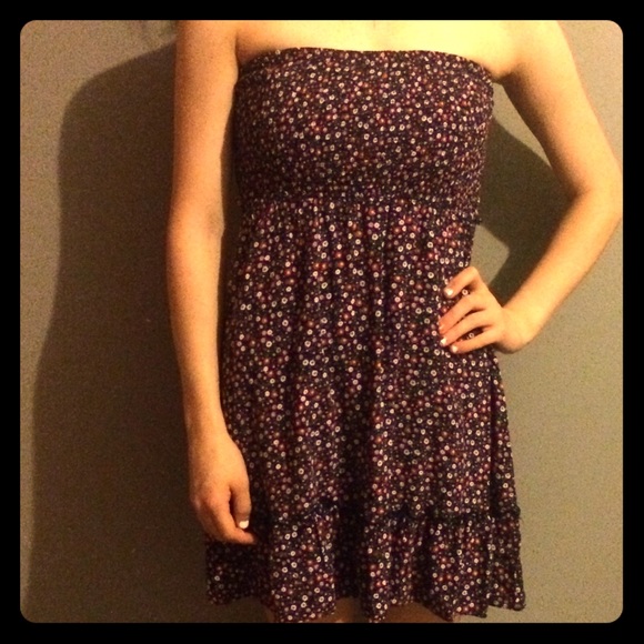 Strapless floral sundress