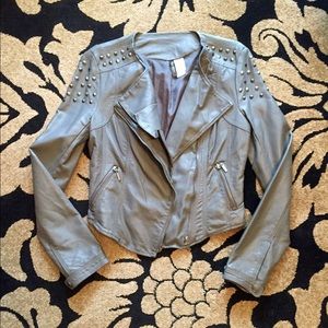 Grey Jacket With Shoulder Studs!