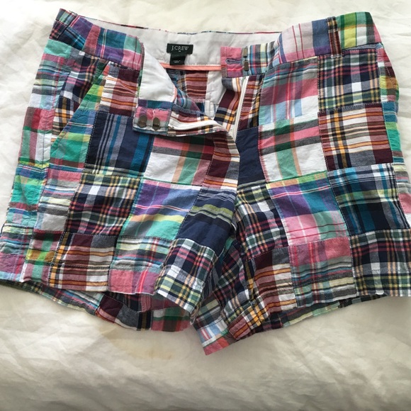 JCrew madras shorts city for size 8