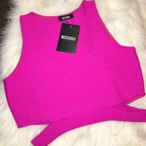 Hot pink Crop top