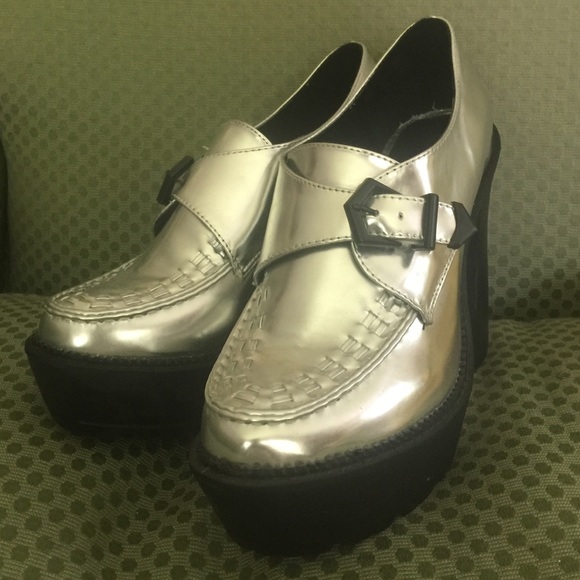 Silver Platform heels