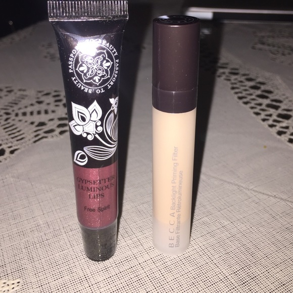 BECCA primer and Gypsetter gloss