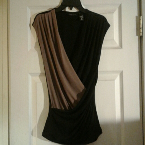 Black and Olive green wrap shirt